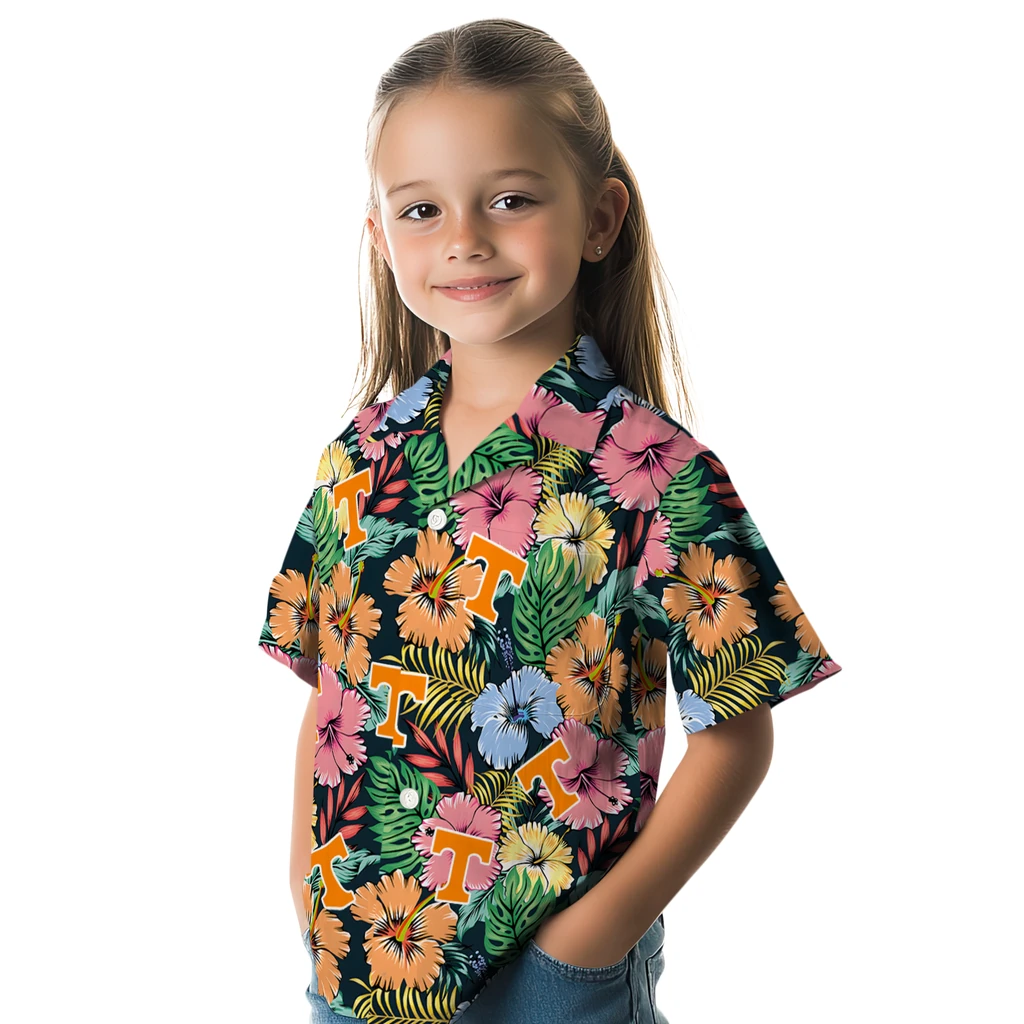 Tennessee Volunteers Hawaiian Shirt - Brilliant Hibiscus Garden tennessee volunteers brilliant hibiscus garden hawaiian shirts premium grade