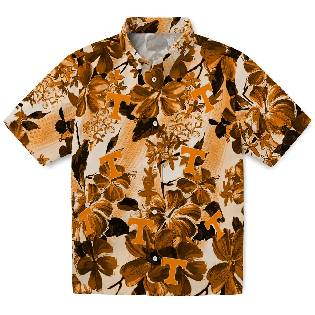 Tennessee Volunteers Hawaiian Shirt - Hibiscus Arrangement tennessee volunteers hibiscus arrangement orange hawaiian shirts best selling