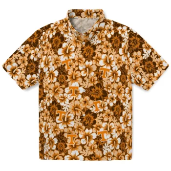 tennessee volunteers hibiscus blooms orange hawaiian shirts best selling