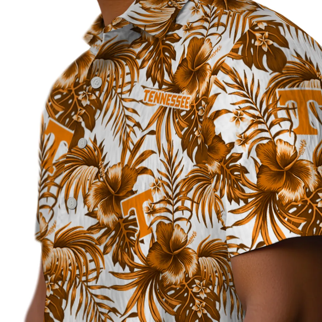 Tennessee Volunteers Hawaiian Shirt - Hibiscus Exotic tennessee volunteers hibiscus exotic orange hawaiian shirts trendy