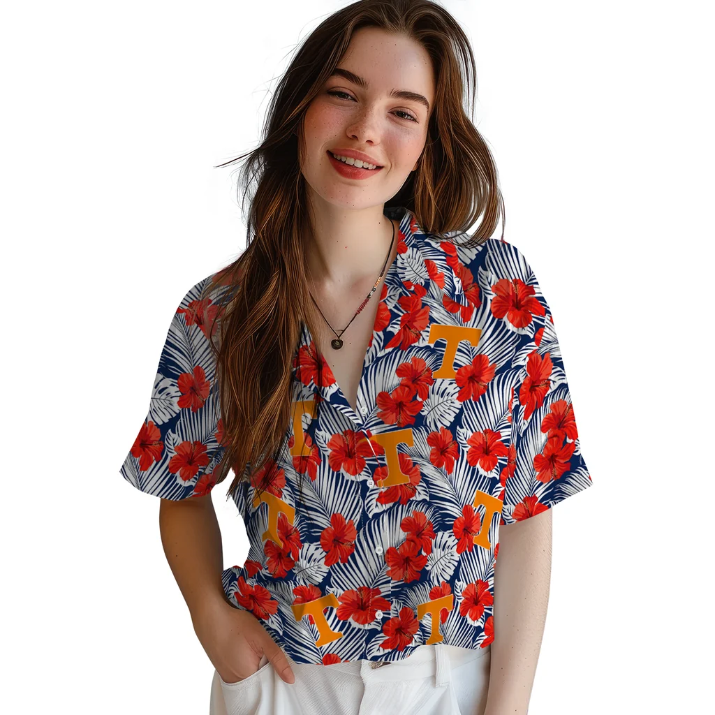 Tennessee Volunteers Hawaiian Shirt - Hibiscus Fiesta tennessee volunteers hibiscus fiesta red royal blue hawaiian shirts latest model