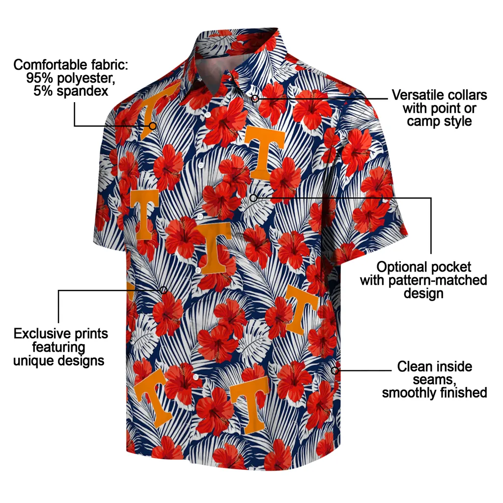 Tennessee Volunteers Hawaiian Shirt - Hibiscus Fiesta tennessee volunteers hibiscus fiesta red royal blue hawaiian shirts new arrival