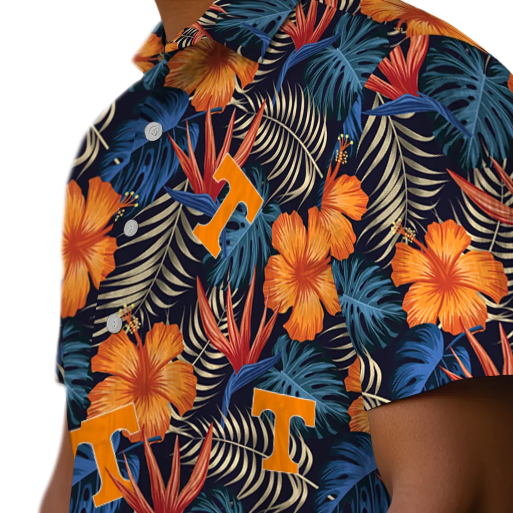 Tennessee Volunteers Hawaiian Shirt - Hibiscus Foliage tennessee volunteers hibiscus foliage hawaiian shirts trendy