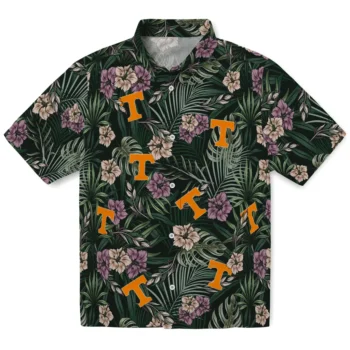 tennessee volunteers hibiscus leaves pattern green hawaiian shirts best selling