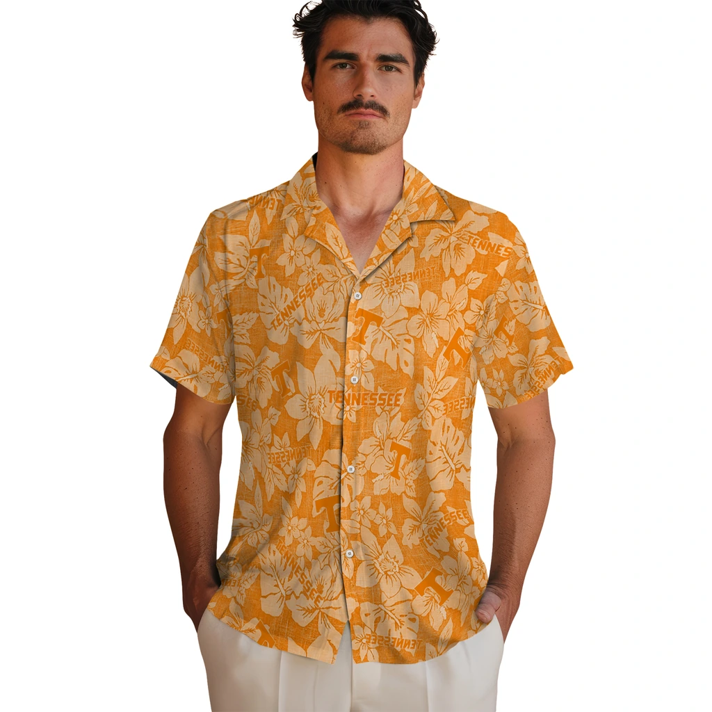 Tennessee Volunteers Hawaiian Shirt - Hibiscus Oasis tennessee volunteers hibiscus oasis orange hawaiian shirts fashion forward