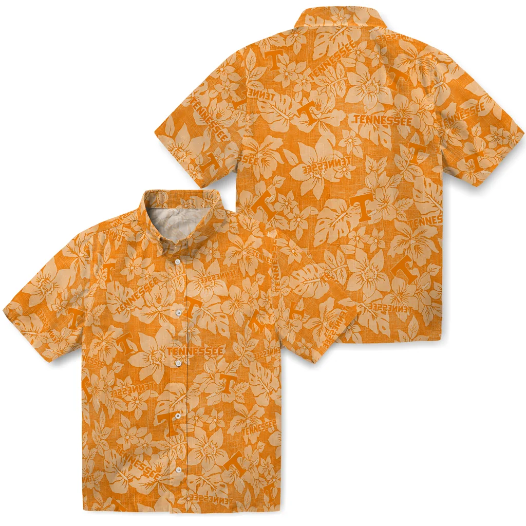 Tennessee Volunteers Hawaiian Shirt - Hibiscus Oasis tennessee volunteers hibiscus oasis orange hawaiian shirts high quality