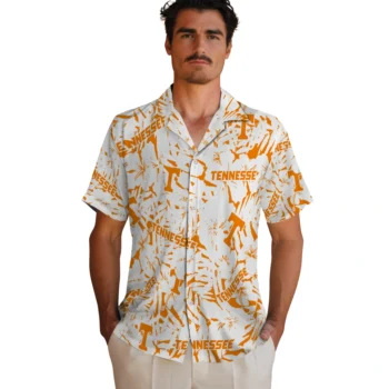 tennessee volunteers hibiscus overlay hawaiian shirts fashion forward