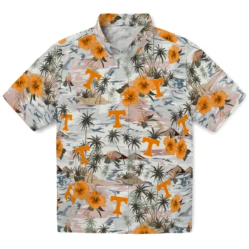 tennessee volunteers hibiscus seaside white hawaiian shirts best selling