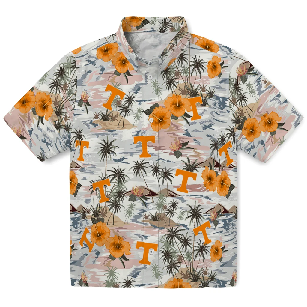 Tennessee Volunteers Hawaiian Shirt - Hibiscus Seaside tennessee volunteers hibiscus seaside white hawaiian shirts best selling