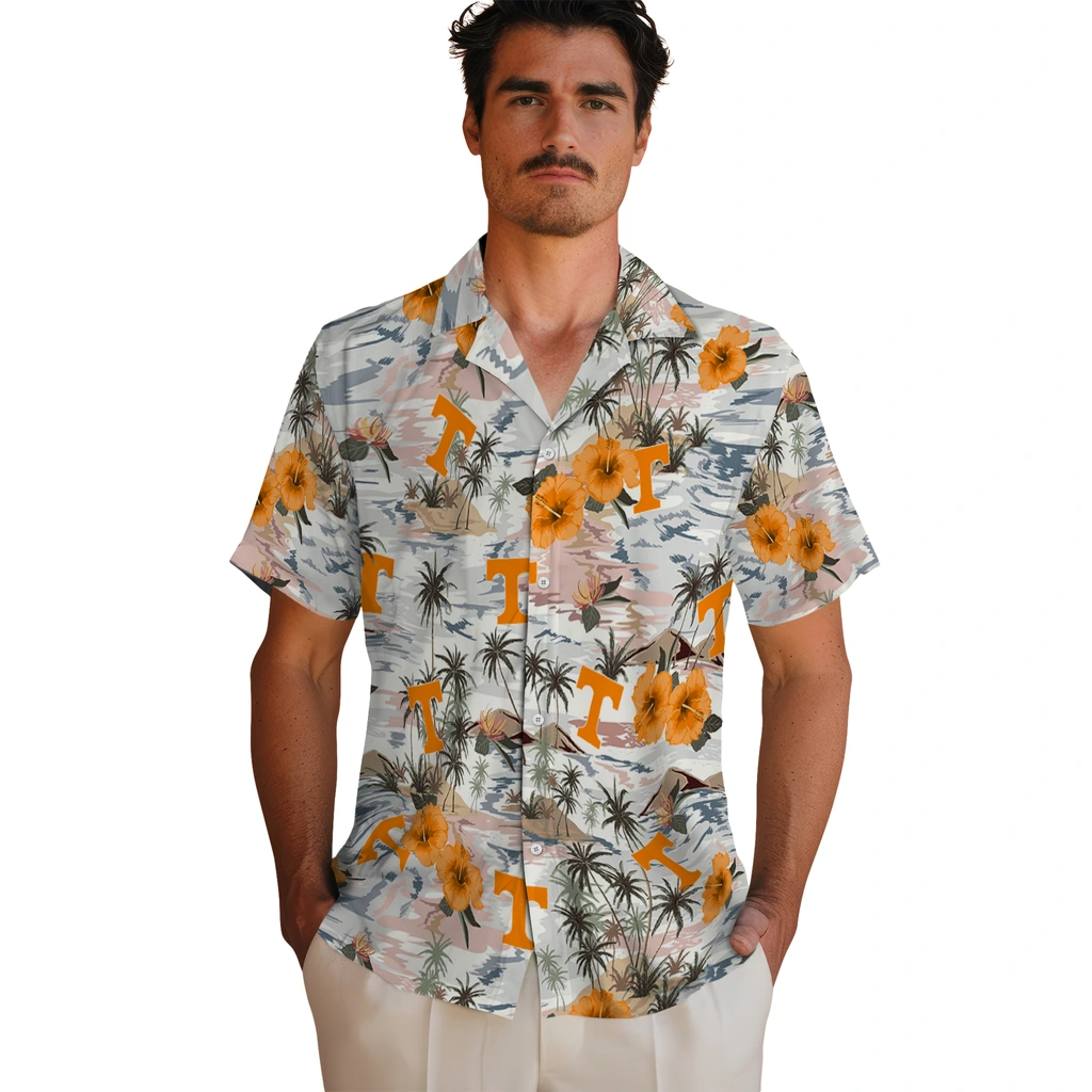 Tennessee Volunteers Hawaiian Shirt - Hibiscus Seaside tennessee volunteers hibiscus seaside white hawaiian shirts fashion forward