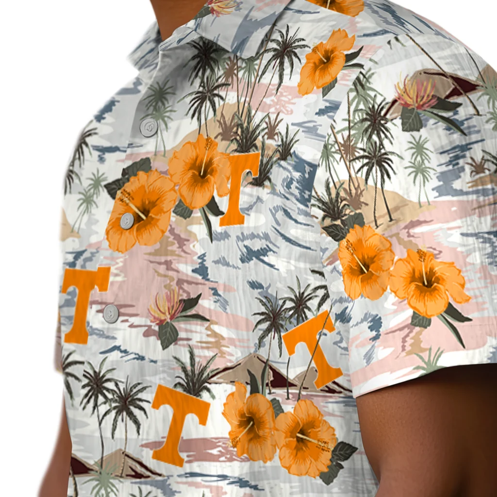 Tennessee Volunteers Hawaiian Shirt - Hibiscus Seaside tennessee volunteers hibiscus seaside white hawaiian shirts trendy