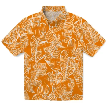 tennessee volunteers leaf outline orange hawaiian shirts best selling