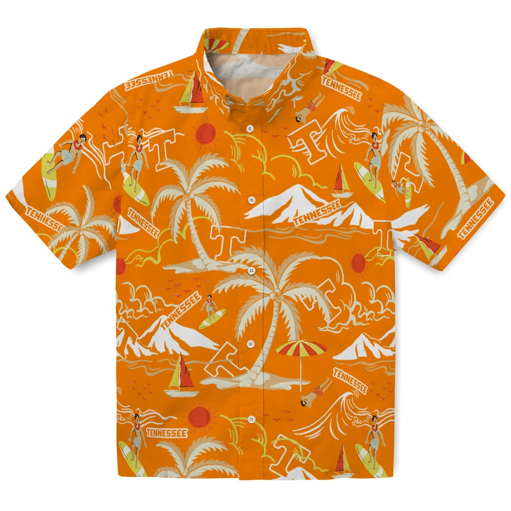 Tennessee Volunteers Hawaiian Shirt - Palm Tree Island tennessee volunteers palm tree island orange hawaiian shirts best selling