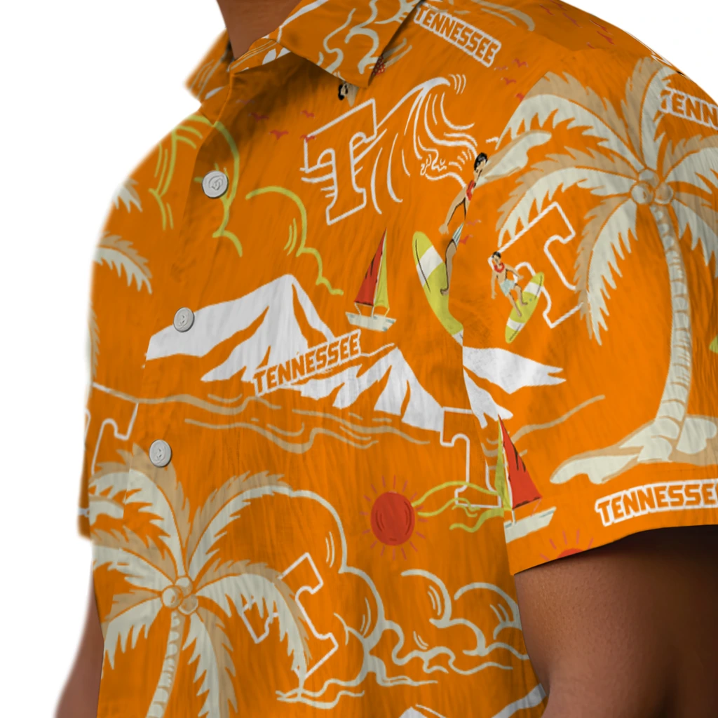 Tennessee Volunteers Hawaiian Shirt - Palm Tree Island tennessee volunteers palm tree island orange hawaiian shirts trendy