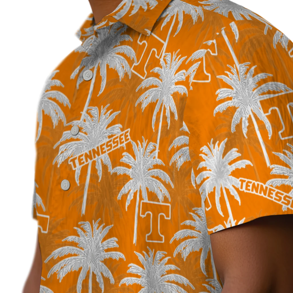 Tennessee Volunteers Hawaiian Shirt - Palm Tree Motif tennessee volunteers palm grove orange hawaiian shirts trendy