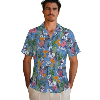 tennessee volunteers pineapple bouquet best sky blue hawaiian shirts fashion forward
