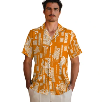tennessee volunteers turtle lines orange hawaiian shirts fashion forward