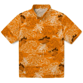 tennessee volunteers wave palm orange hawaiian shirts best selling