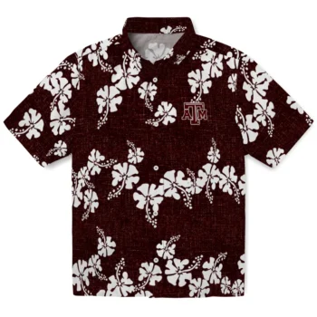 texas am aggies hibiscus petals maroon hawaiian shirts best selling