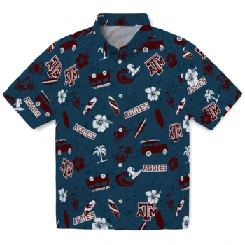 texas am aggies beach vibe navy hawaiian shirts best selling