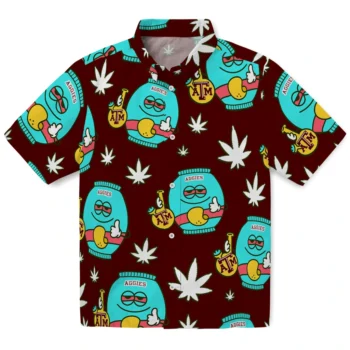 texas am aggies bong smile maroon hawaiian shirts best selling