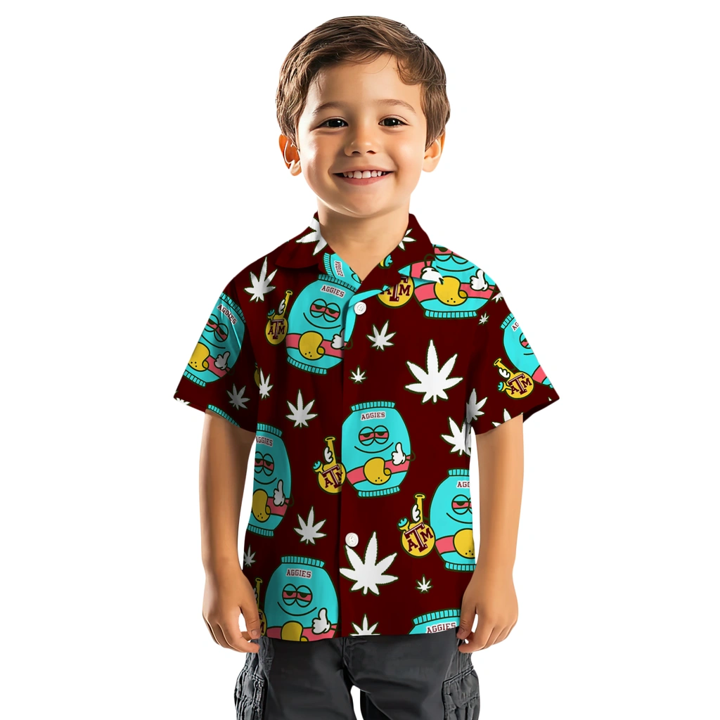 Texas A&M Aggies Hawaiian Shirt - Chill Vibe texas am aggies bong smile maroon hawaiian shirts top rated