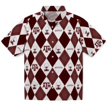 texas am aggies balloon plaid maroon hawaiian shirts best selling