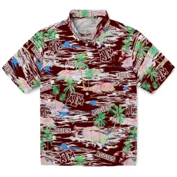 texas am aggies flamingo retreat maroon hawaiian shirts best selling