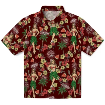 texas am aggies hawaiian girls design maroon hawaiian shirts best selling
