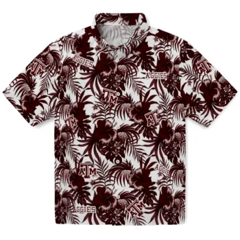 texas am aggies hibiscus exotic maroon hawaiian shirts best selling