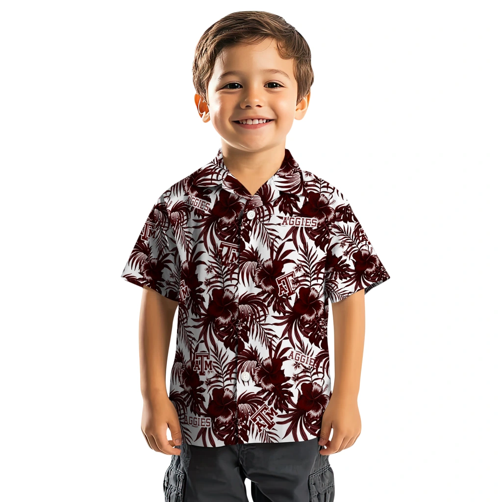 Texas A&M Aggies Hawaiian Shirt - Hibiscus Exotic texas am aggies hibiscus exotic maroon hawaiian shirts top rated