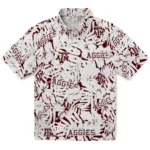 Texas A&M Aggies Hawaiian Shirt – Hibiscus Overlay