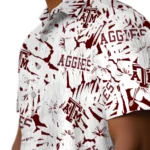 Texas A&M Aggies Hawaiian Shirt – Hibiscus Overlay