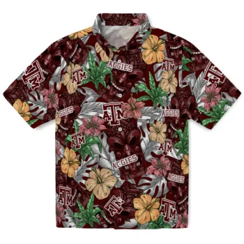 texas am aggies tiki jungle maroon hawaiian shirts best selling