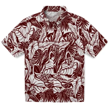 texas am aggies monstera layer maroon hawaiian shirts best selling