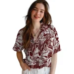 Texas A&M Aggies Hawaiian Shirt – Monstera Layer