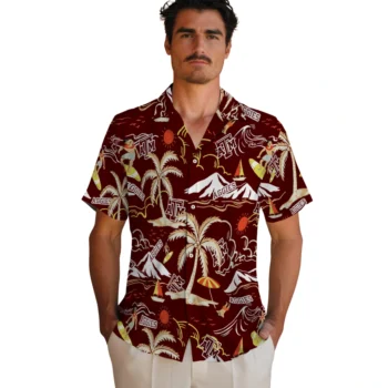 texas am aggies palm tree island maroon hawaiian shirts fashion forward