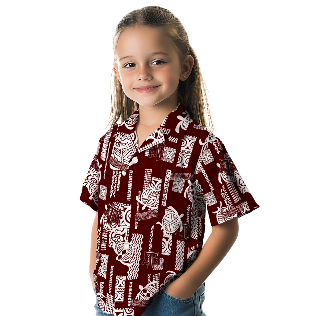 Texas A&M Aggies Hawaiian Shirt - Turtle Lines texas am aggies turtle lines maroon hawaiian shirts premium grade