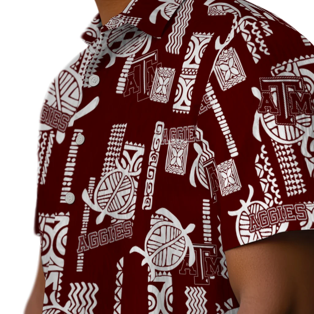 Texas A&M Aggies Hawaiian Shirt - Turtle Lines texas am aggies turtle lines maroon hawaiian shirts trendy