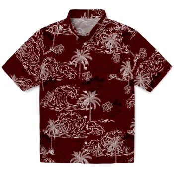 texas am aggies wave palm maroon hawaiian shirts best selling