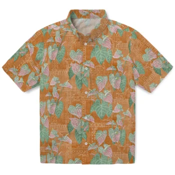 texas longhorns anthurium overlay orange hawaiian shirts best selling