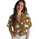 Texas Longhorns Hawaiian Shirt – Flamingo and Hibiscus