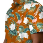 Texas Longhorns Hawaiian Shirt – Flamingo and Hibiscus