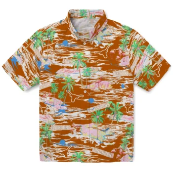 texas longhorns flamingo retreat orange hawaiian shirts best selling