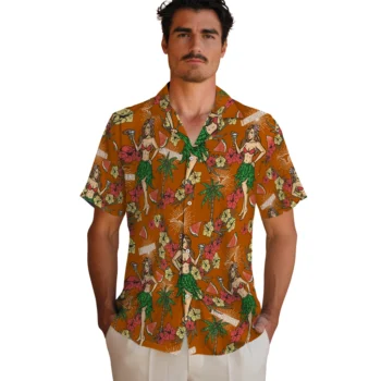 texas longhorns hawaiian girls design orange hawaiian shirts fashion forward