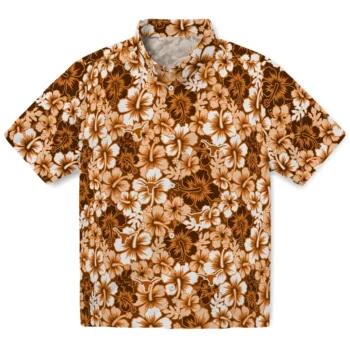 texas longhorns hibiscus blooms orange hawaiian shirts best selling