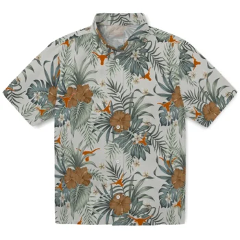 texas longhorns hibiscus designs beige hawaiian shirts best selling