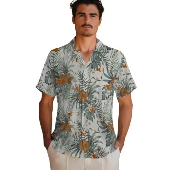 texas longhorns hibiscus designs beige hawaiian shirts fashion forward