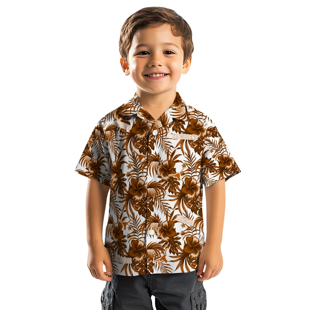 Texas Longhorns Hawaiian Shirt - Hibiscus Exotic texas longhorns hibiscus exotic orange hawaiian shirts top rated