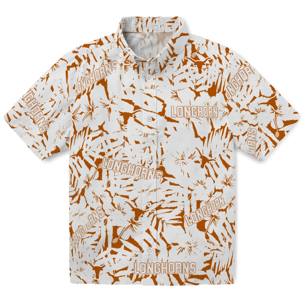 Texas Longhorns Hawaiian Shirt - Hibiscus Overlay texas longhorns hibiscus overlay hawaiian shirts best selling